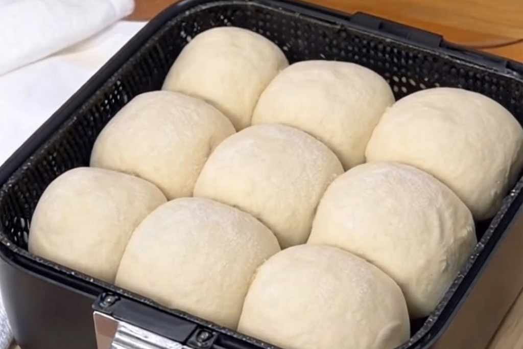 pão proteico de airfryer