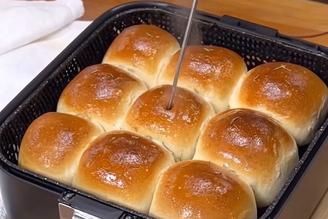 pão proteico de airfryer